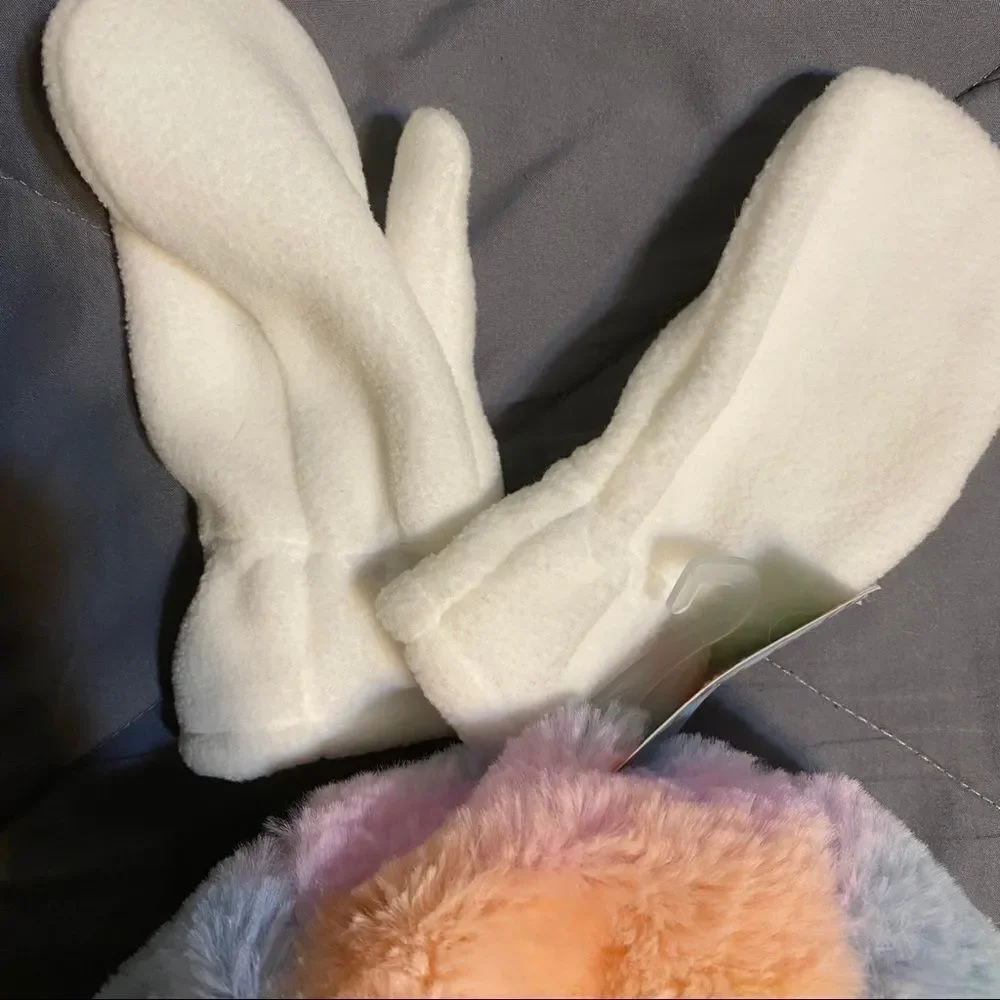 GIRL'S CAT & JACK BRAND HAT & MITTEN SET PASTELS